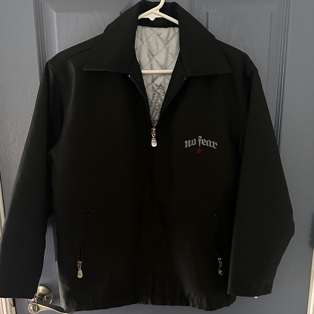 No Fear Men's Black Zip-Up Jacket
